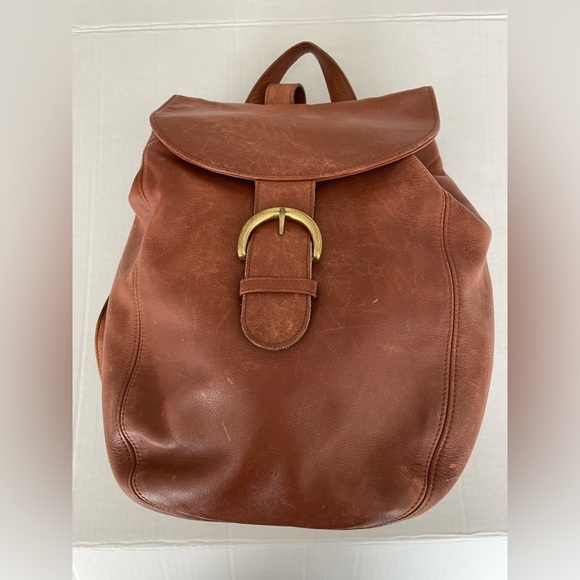Coach Handbags - Vintage Coach Brown Leather Back Sac Bag No. C5H-4134